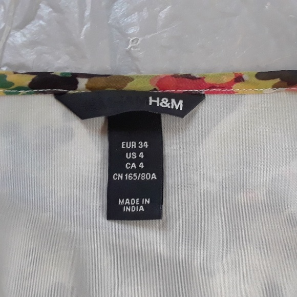 H&M Dress Size 4 Floral Mini Boho Dress - Picture 8 of 8